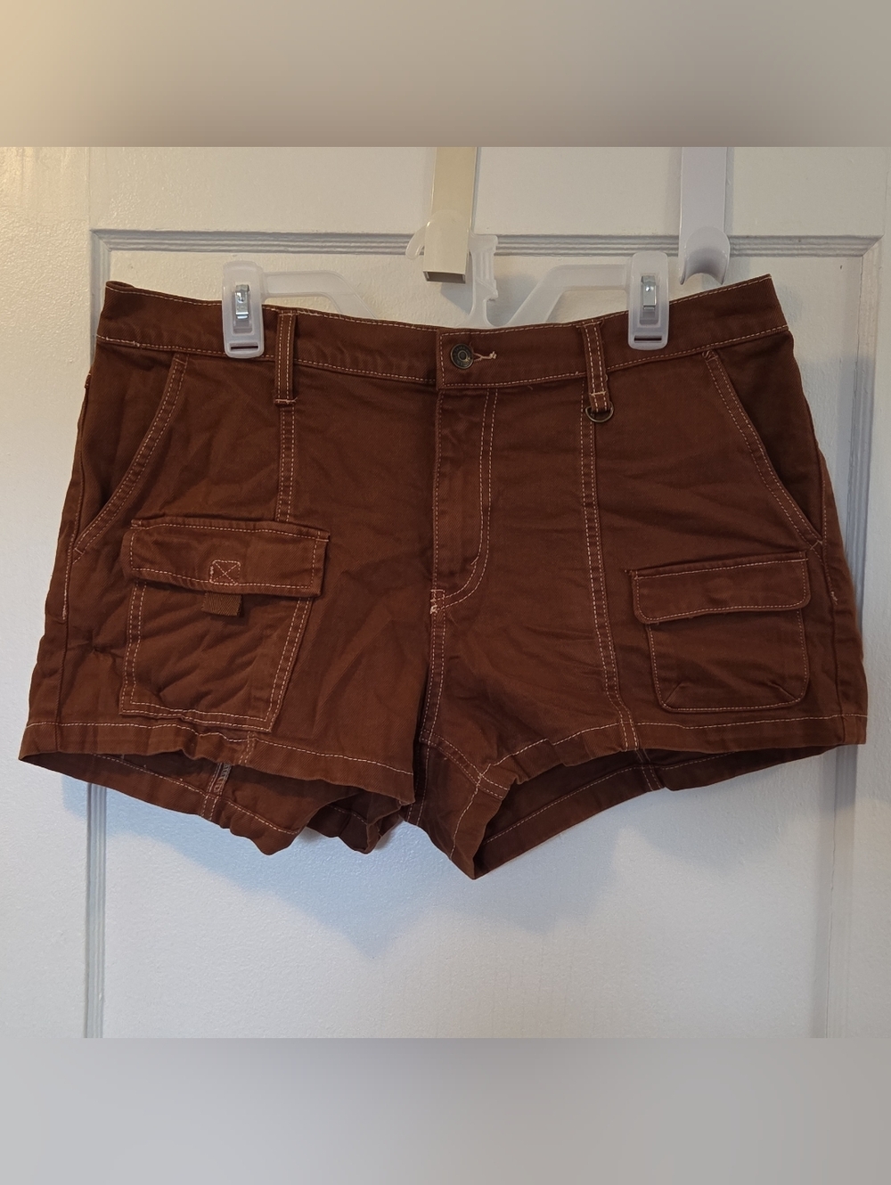 Wild Fable Brown Mid-Rise Utility Shorts